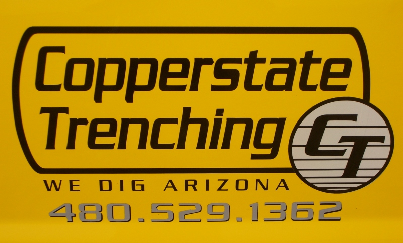 Copperstate Trenching business logo and phone number 480.529.1362